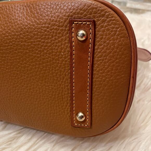 Dooney & Bourke Wexford Leather Hobo Shoulder Bag | Large | Chestnut & Tan - Picture 13 of 16